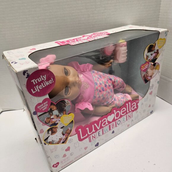 New Box Luvabella Newborn African American Interactive Life like Girl Doll Real - Picture 4 of 16